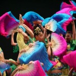 Young Asian American dancers during the Hmong  New Year Celebration